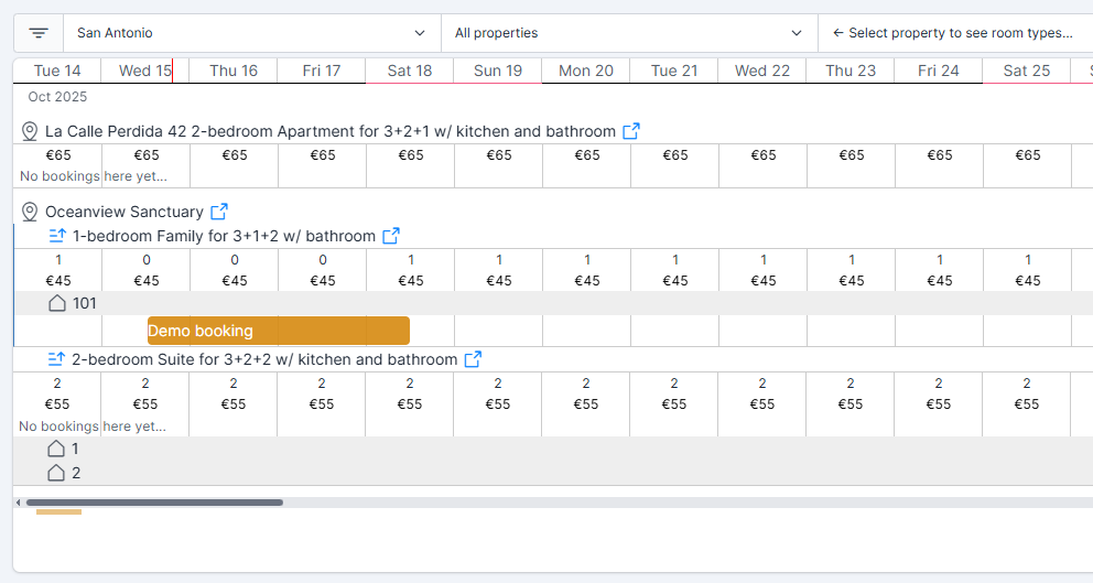 Single- and Multi-property Management in one app